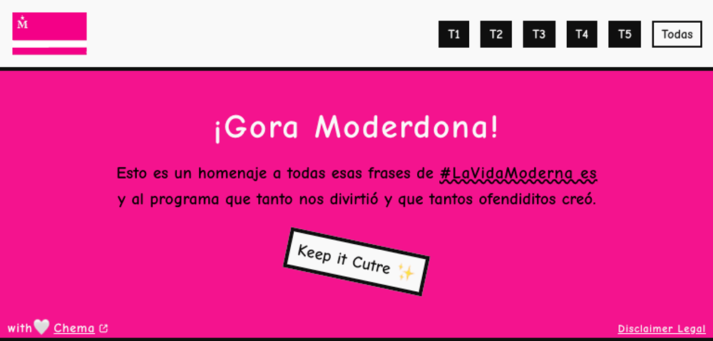 Banner del proyecto de Chema de LaVidaModerna es...